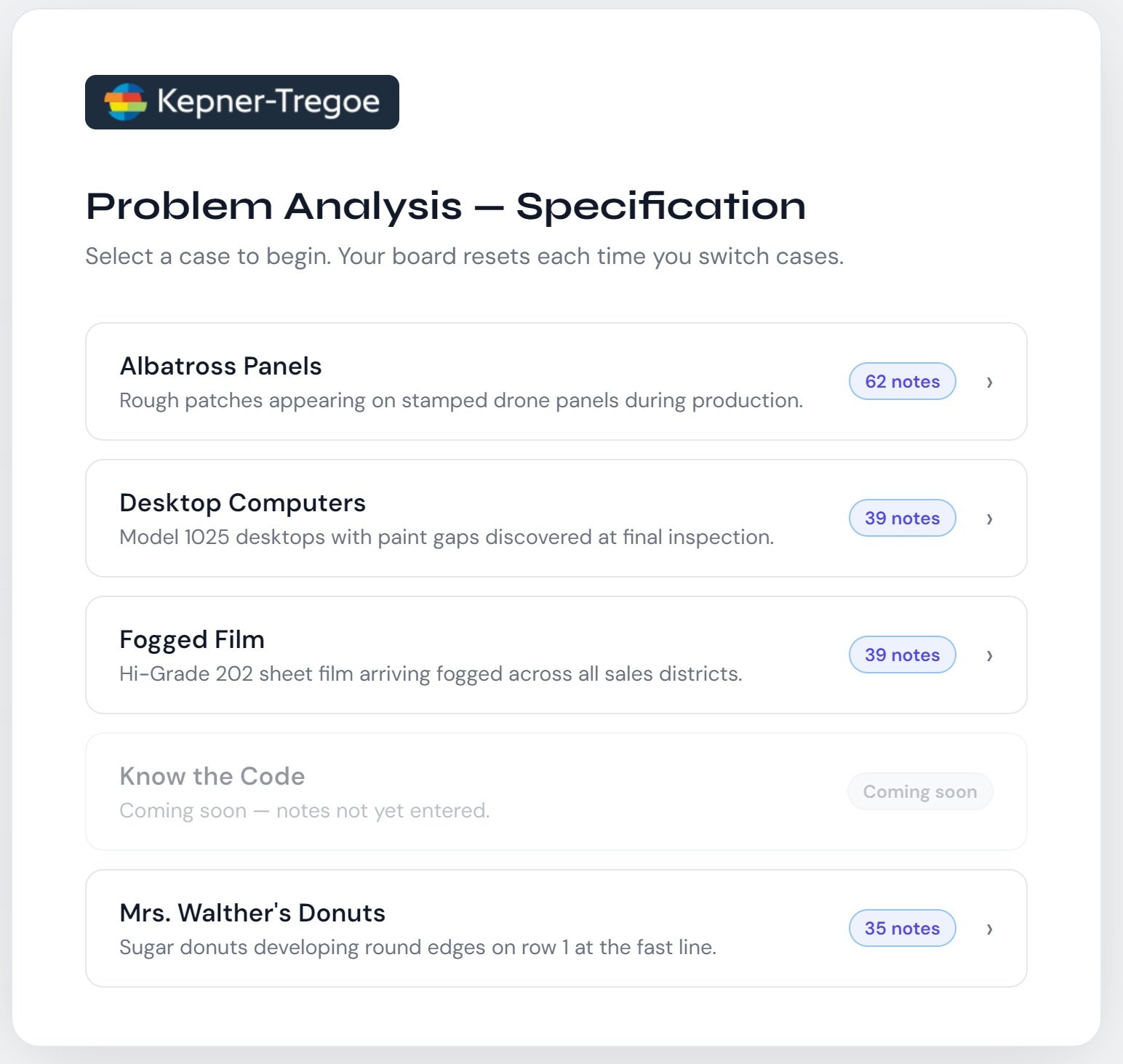 Specification Practice Simulator